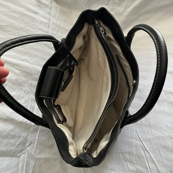 Michael Kors Black Pebble Leather Large Satchel - Picture 4 of 9